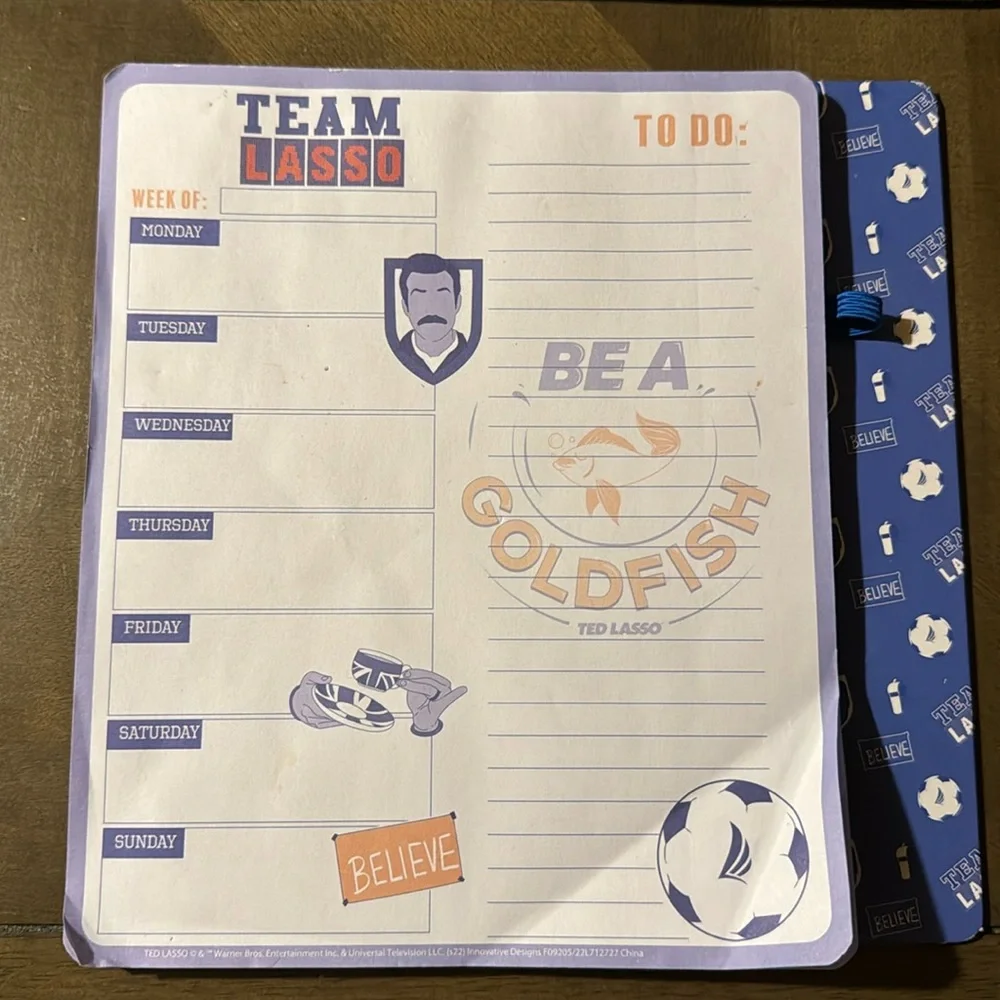 Ted Lasso  weekly planner